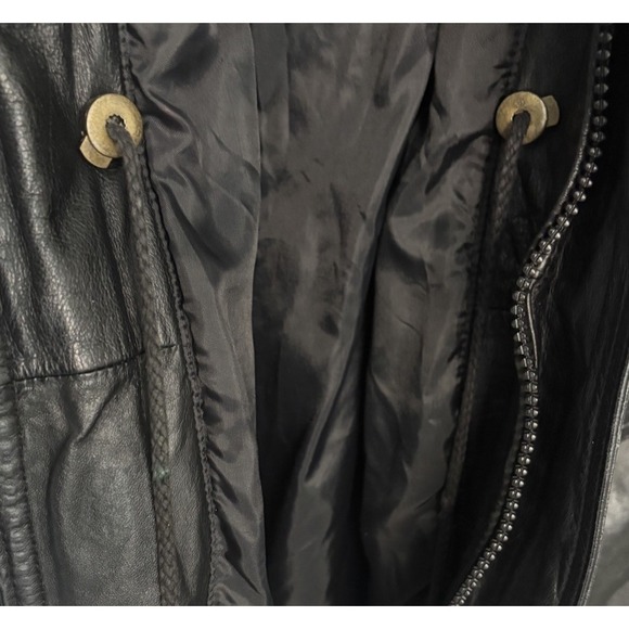 Vintage Avalanche Leather Men's Jacket X-Large Tall Lined Zipper Biker - Picture 15 of 15